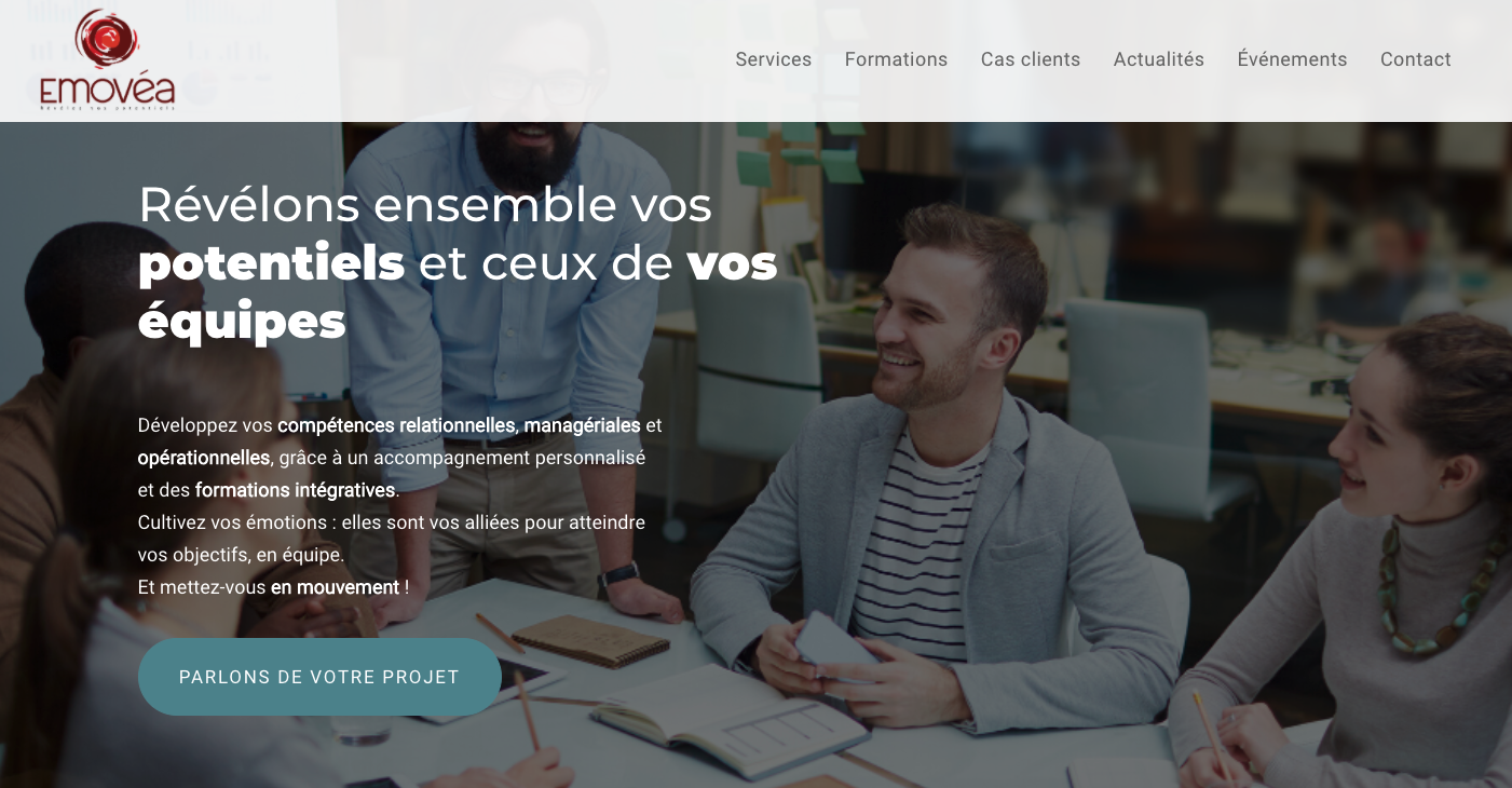 Site internet de l'entreprise Emovéa